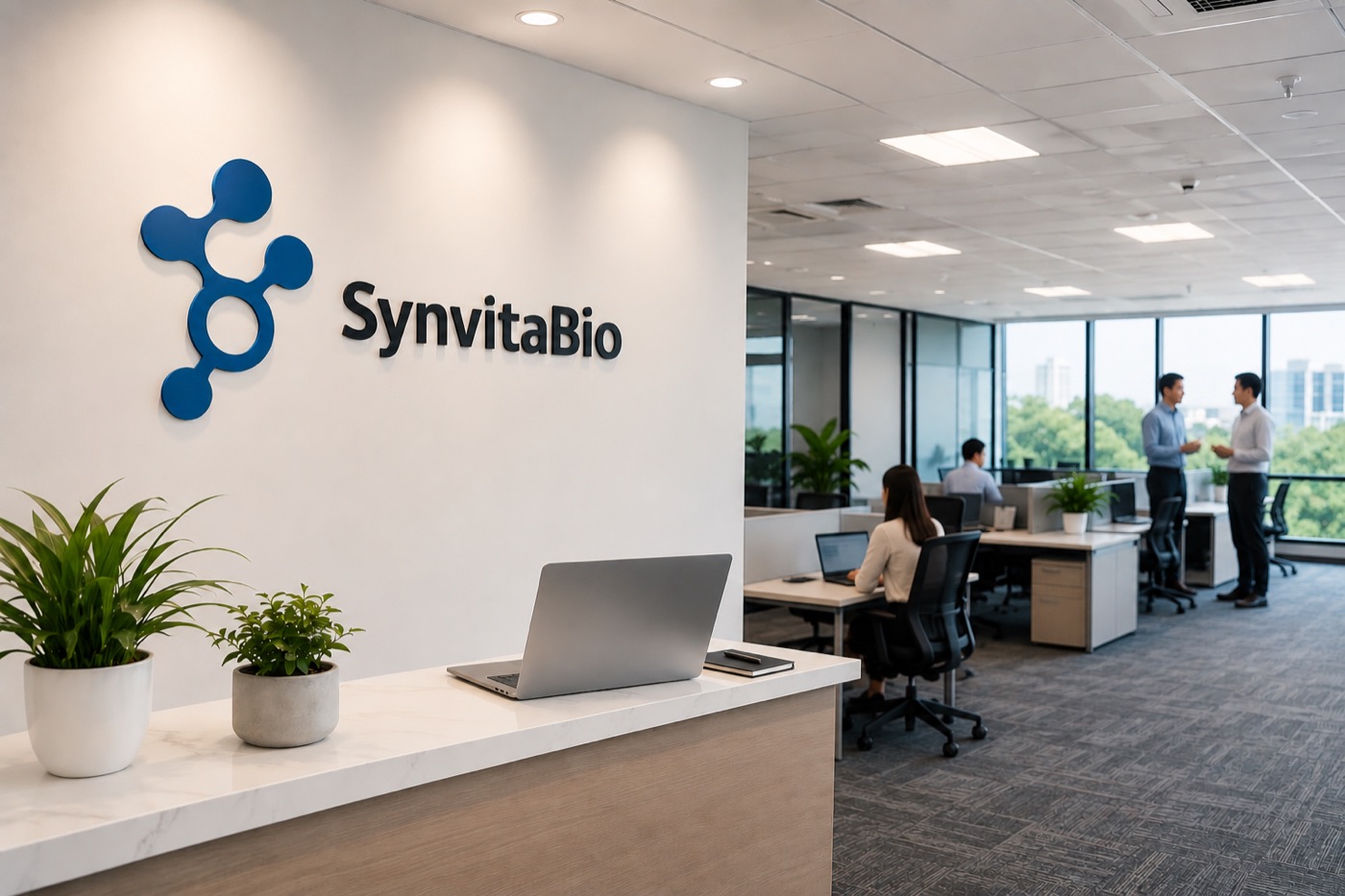 SynVita Bio office reception and workspace